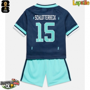 Saksa Nico Schlotterbeck #15 Vieraspaita Lapsille MM-kisat 2026 Lyhythihainen (+ shortsit)